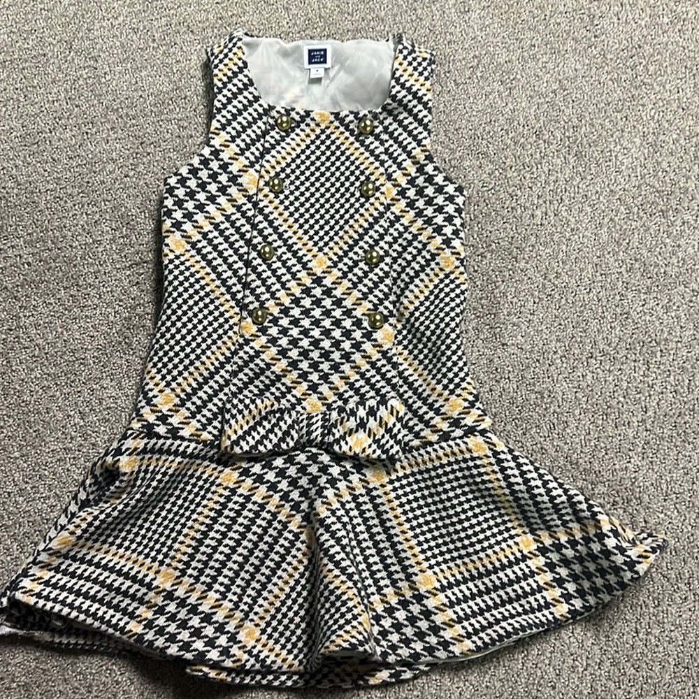Janie & Jack plaid wool dress size 6